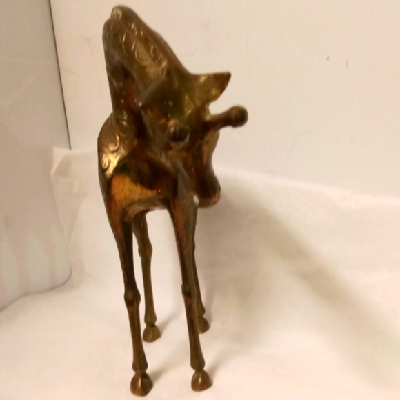 Mid-Century Giraffe Solid Brass 8.75"w X 2.38"d X 8.25"h - Picture 2 of 8